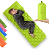 High Stream Gear kids sleeping pad folded compact for backpacking warmth