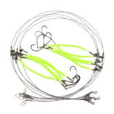 High-strength 49-strand steel surf fishing rigs with two hooks