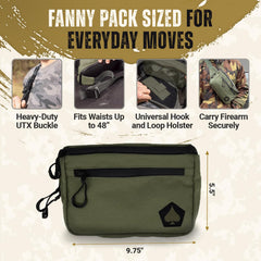 HighSpeedDaddy Carry Fanny Pack side view highlights secure belt clip for active wear.