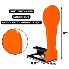 Highwild AR500 Popper neon plate image highlights high visibility in low light.