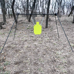 Highwild AR500 target hanging setup for easy target suspension.