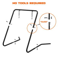 Highwild target stand with ground nails demonstrating enhanced stability on uneven terrain
