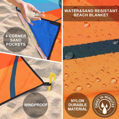 HIHOHO beach blanket carry bag shown for easy packing on travels.