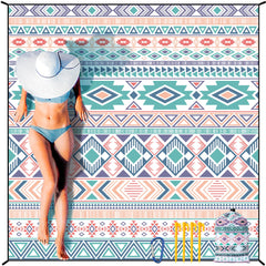 HIHOHO Beach Blanket folded compact for easy carry and quick setup.