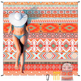 HIHOHO beach blanket oversized 79x83 inches for family picnics and beach lounging