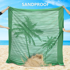 HIHOHO beach blanket spread on grass for family picnics and outdoor lounging.