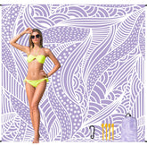 HIHOHO beach blanket waterproof material keeps feet dry and sand-free.