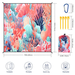 HIHOHO beach blanket waterproof closeup showing ripstop nylon texture and sand resistance