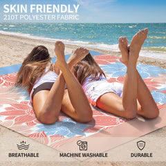 HIHOHO beach blanket waterproof and sandproof keeps sand out and water away
