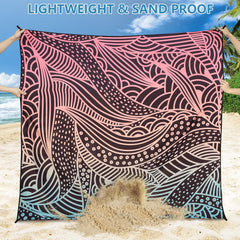 HIHOHO Beach Blanket waterproof-sandproof keeps you dry and sand-free after seaside lounging