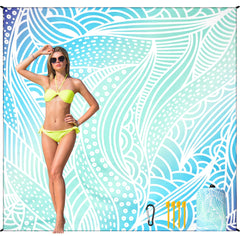 HIHOHO Beach Blanket Waterproof Sandproof on the beach keeps sand away for easy picnics.