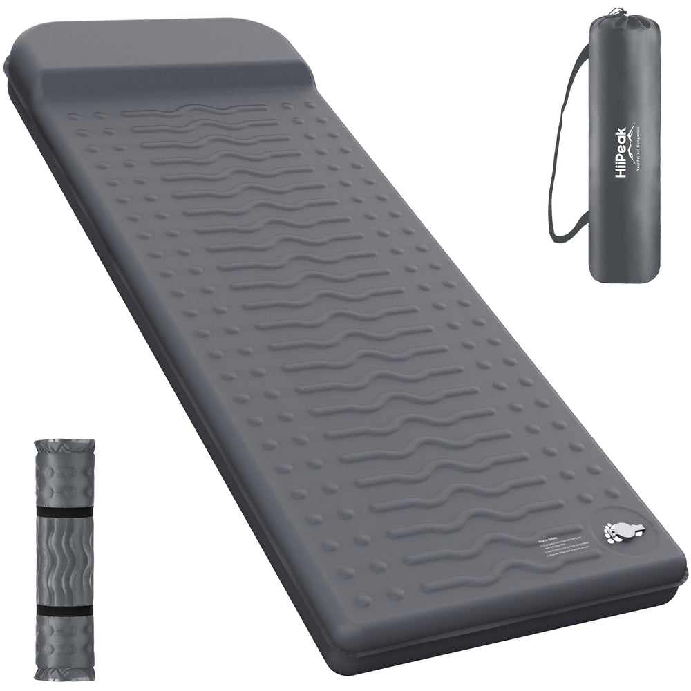 HiiPeak memory sleeping pad pack-down view highlights ultra-compact carry for backpacking.