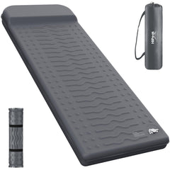 HiiPeak memory sleeping pad pack-down view highlights ultra-compact carry for backpacking.