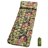 HiiPeak sleeping pad with built-in pillow offering neck support for comfortable camping sleep.