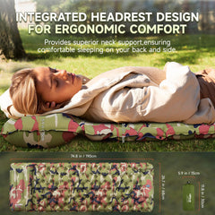 HiiPeak sleeping pad with foot pump inflates quickly for hassle-free setup.