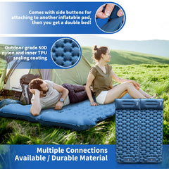 HiiPeak sleeping pad side connection allows wider shared sleeping space.