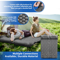 HiiPeak sleeping pad side connectors enable larger shared sleeping spaces.