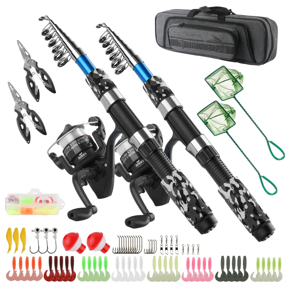 Hikary collapsible rod-reel combo ready for travel and beginner-friendly fishing.