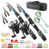 Hikary collapsible rod-reel combo ready for travel and beginner-friendly fishing.