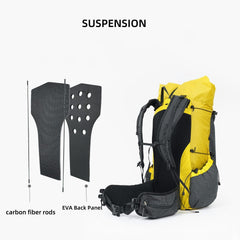 HIKEBURGER 3F UL GEAR Tutor 35L backpack side pocket for easy water bottle access.