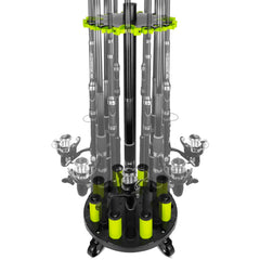 Hikeen Fishing Rod Holder with 20-rod capacity and rolling wheels