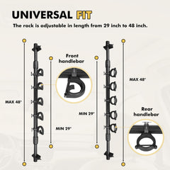 Hikeen fishing rod holder holds 5 rods to stay organized.