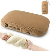 HIKEMAN camping memory foam pillow front view showing ultralight form for travel