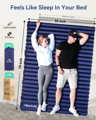 Hikenture double sleeping pad folded compact to save backpack space.