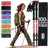 Hiker Hunger carbon fiber hiking pole collapsible for lightweight trekking and easy stowage