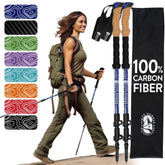 Hiker Hunger Outfitters carbon fiber trekking poles product shot showing ultralight design