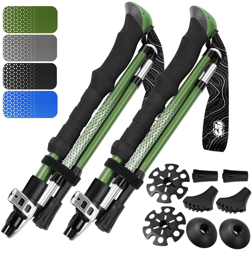 Hiker Hunger Outfitters foldable-poles compact design ideal for backpack travel.