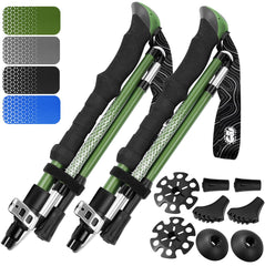 Hiker Hunger Outfitters foldable-poles compact design ideal for backpack travel.