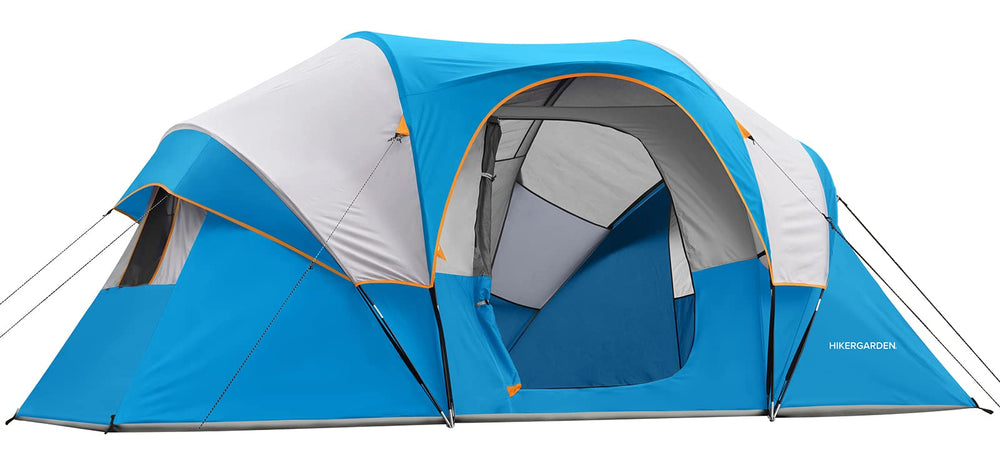 HG HIKERGARDEN 10-person tent front view shows spacious family camping area