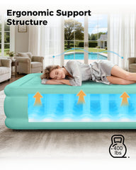 HikerSKY air mattress foldable with storage bag for easy packing.