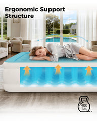 HikerSKY twin air mattress anti-skid bottom keeps the bed stable on floors.