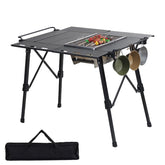 HIKISM IGT camping table with carry bag for easy portable setup on camping trips.