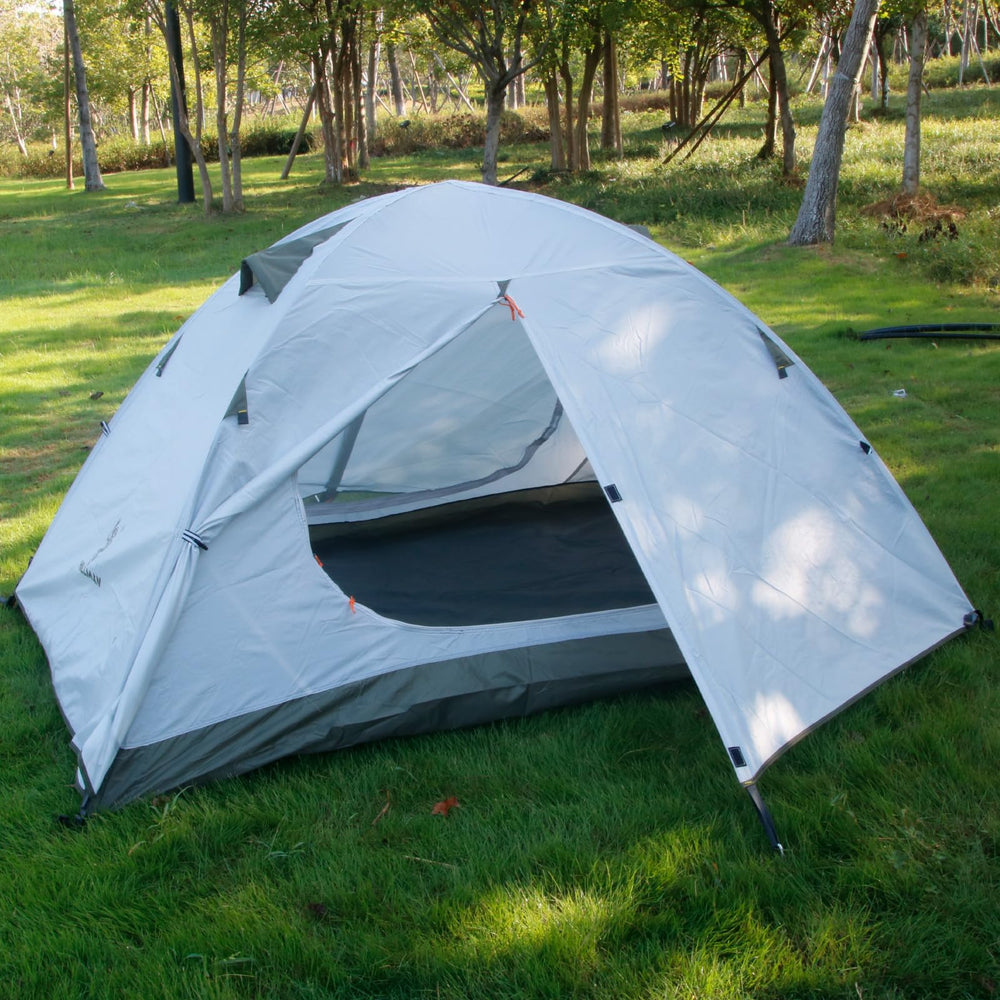 Hillman tent interior view shows a spacious 2-4 person setup for comfort.