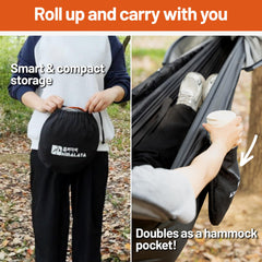 Himalaya nylon-material hammock emphasizes durability for travel