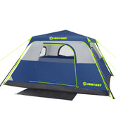 HINSTANT instant tent quick-setup shows the pre-attached poles enabling fast 60-second setup for families.