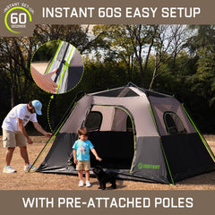 HINSTANT tent excellent-views-ventilation large mesh windows promote airflow.