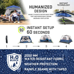 HINSTANT waterproof rainfly with taped seams and sturdy ground protection