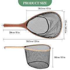 Hipicute Trout Net with soft rubber mesh protects fish during release