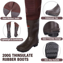 HISEA neoprene chest waders waterproof seams prevent leaks for long days