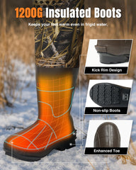 HISEA waders double-stitched seams with polyurethane coating ensure reliable waterproof performance.