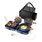 Hisencn camping stove dual burners in action deliver fast outdoor cooking