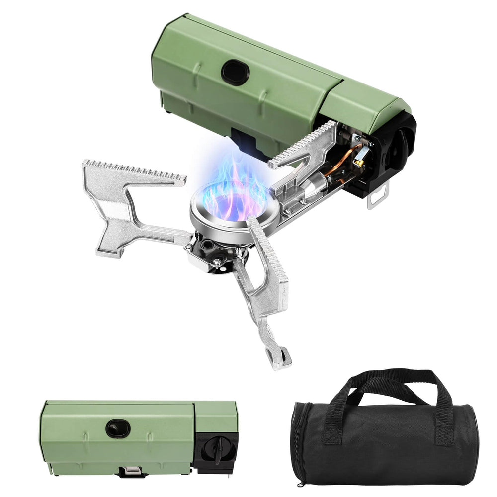 Hisencn portable camping stove burner setup enables rapid water boiling outdoors