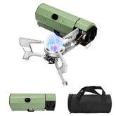 Hisencn portable camping stove burner setup enables rapid water boiling outdoors