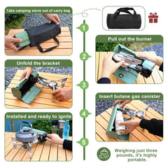Hisencn portable camping stove windproof hob delivers stable flame in gusty conditions