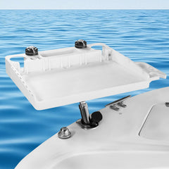 HITORHIKE boat cutting board with stainless steel arm mounted on boat