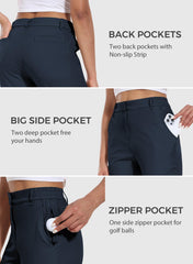 Hiverlay women's golf shorts zippered side pocket keeping phone safe during workouts
